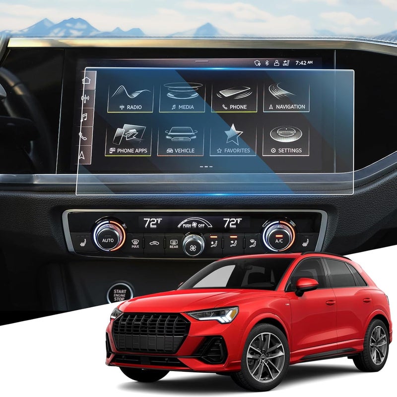 WEIPIN For Glossy Tempered Glass 2019 2020 2021 2022 2023 2024 2025 Audi Q3 8.8 Inch Touchscreen Screen Protector - Q3 (Premium/Premium S line/Premium Plus/Premium Plus S line) Accessories - Image 1
